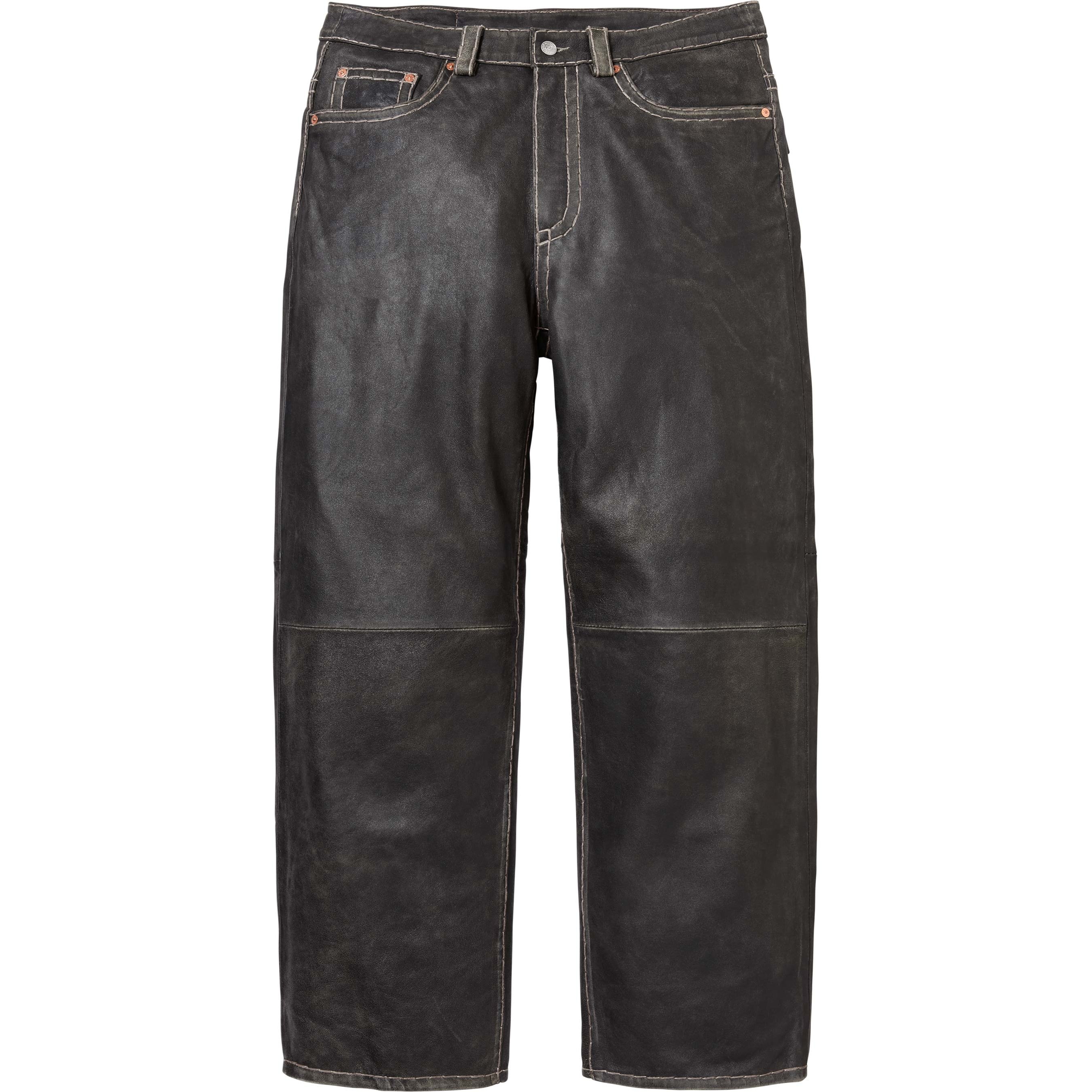 Supreme Supreme True Religion Loose Fit Leather Pant (FW25) - Black - $698