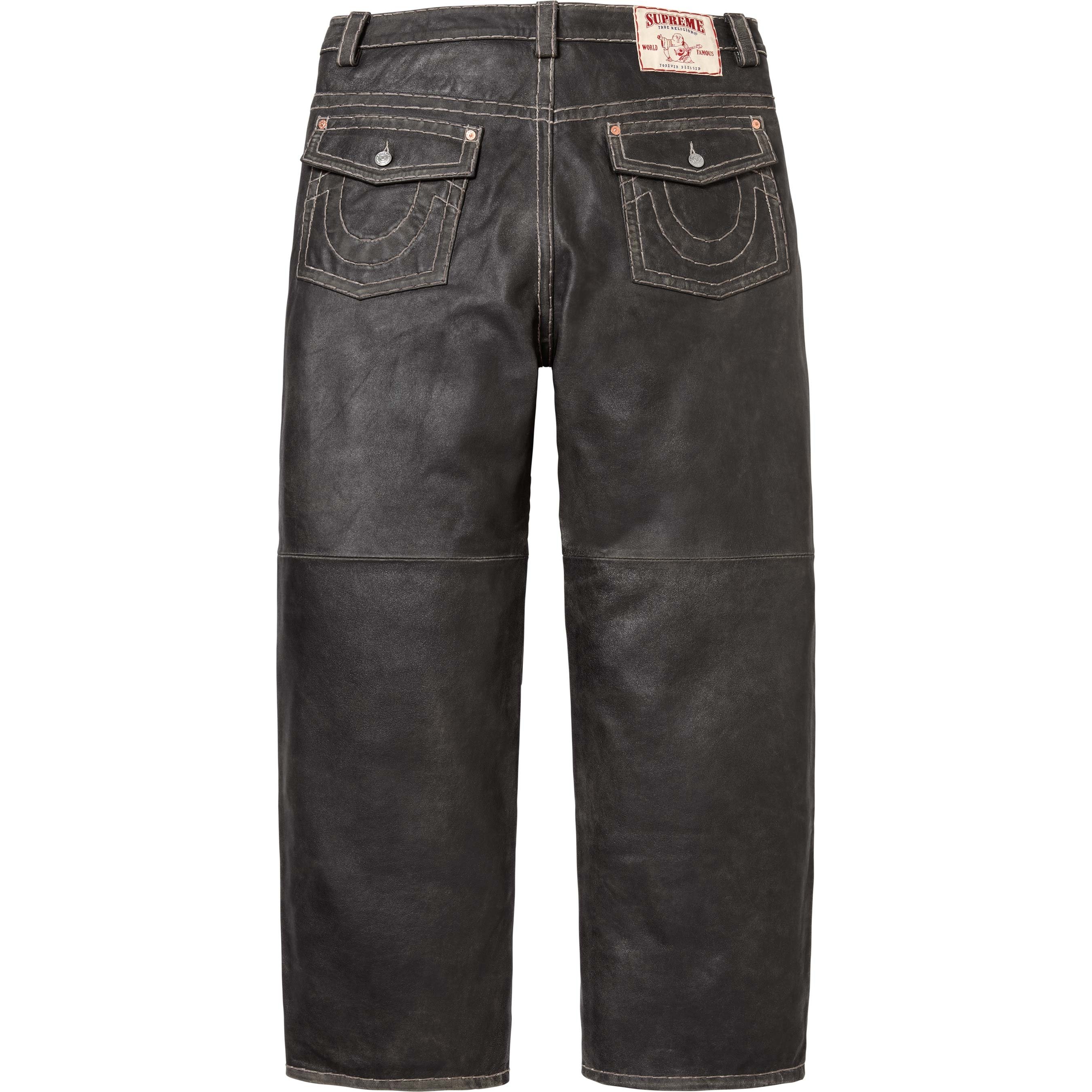 Supreme Supreme True Religion Loose Fit Leather Pant (FW25) - Black - $698