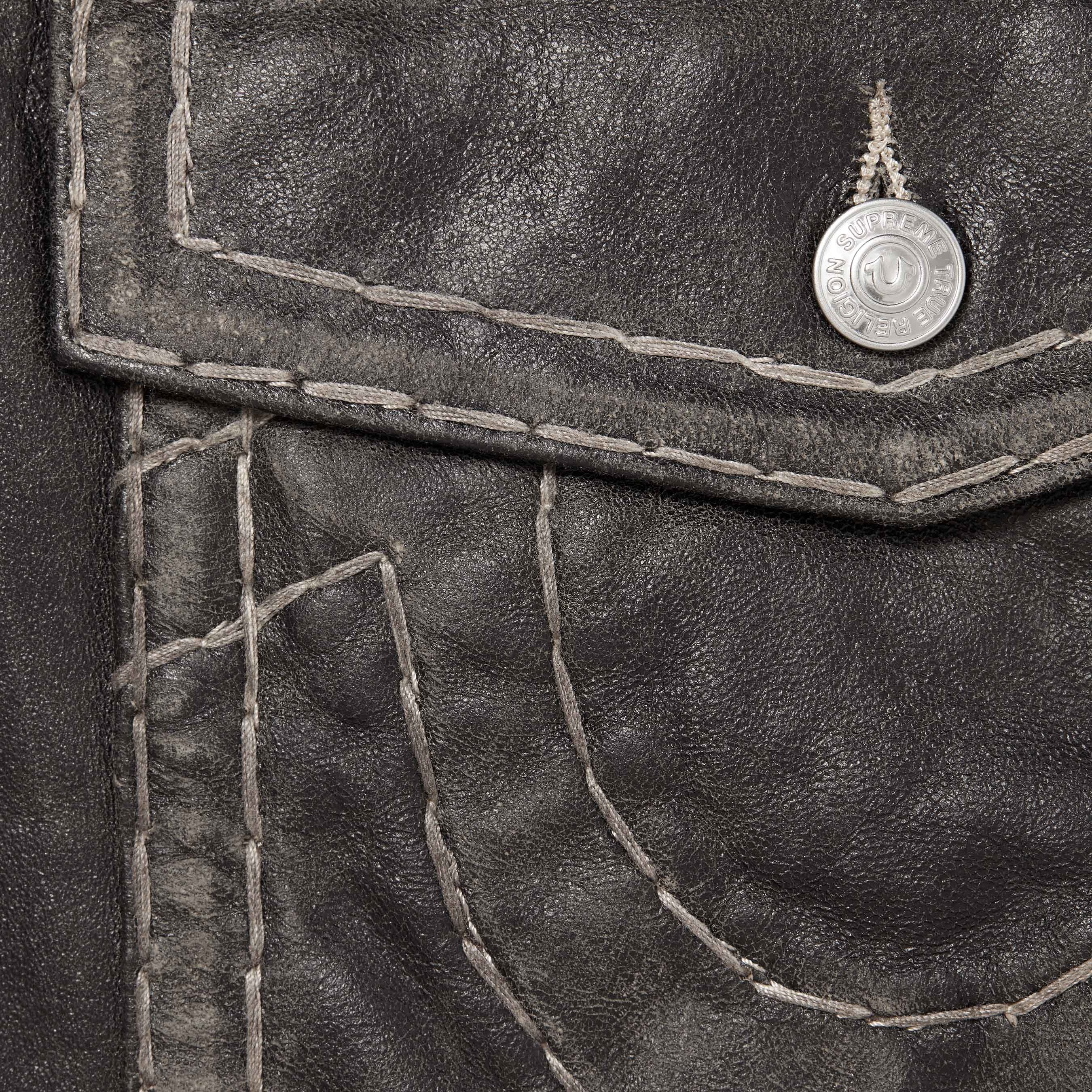 Supreme Supreme True Religion Loose Fit Leather Pant (FW25) - Black - $698