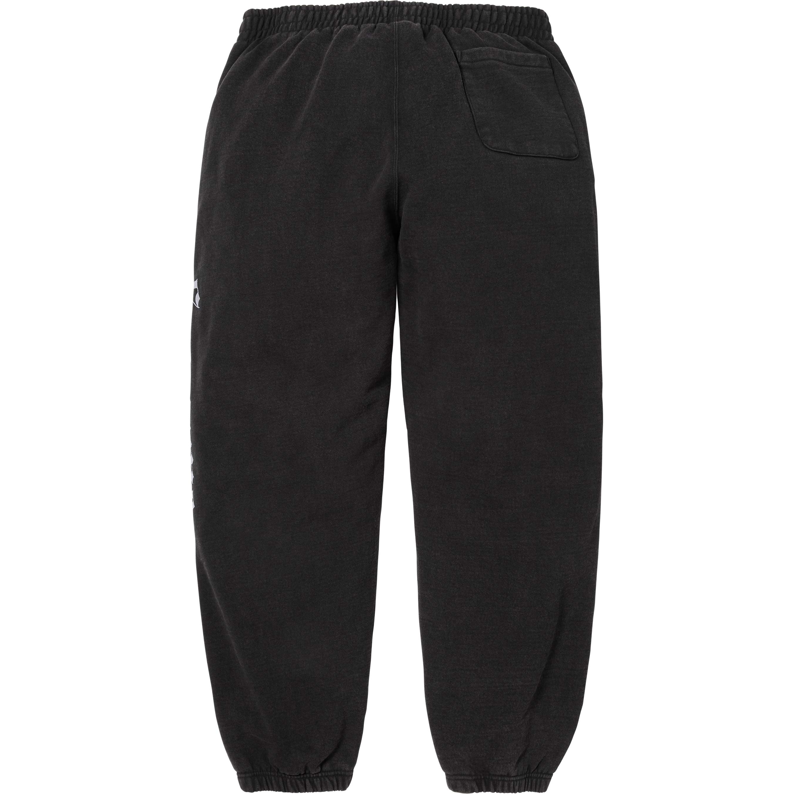 Supreme Washed Old English Sweatpant (FW25) - Black - $158