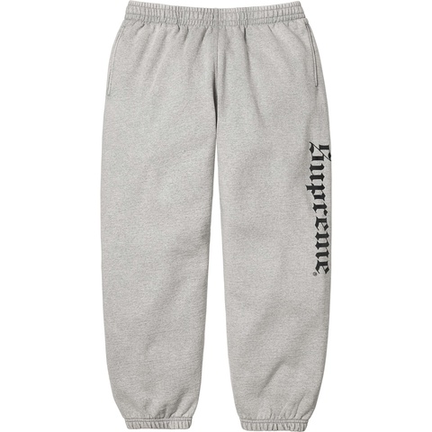 Supreme Washed Old English Sweatpant - Heather Grey