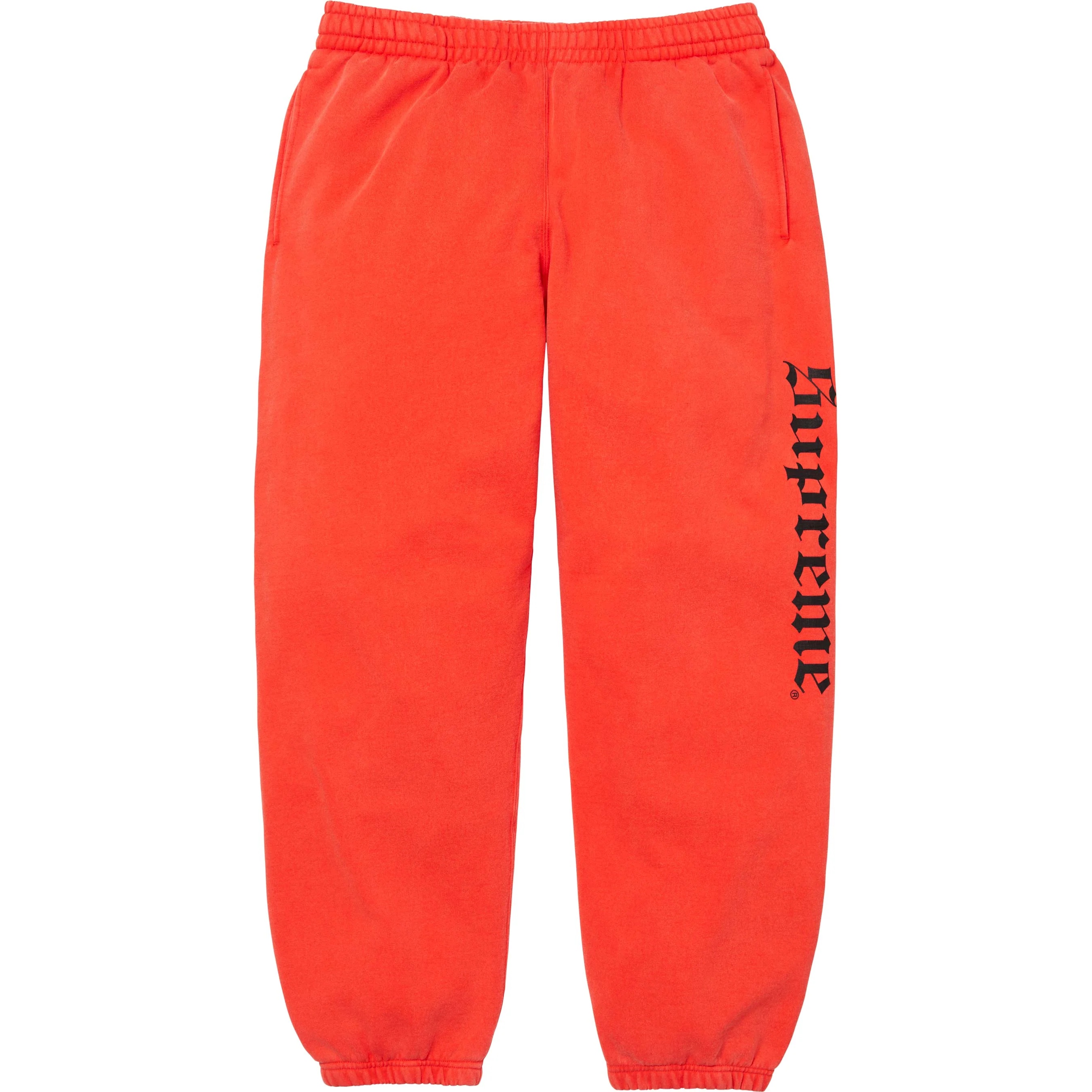 Supreme Washed Old English Sweatpant (FW25) - Orange - $158