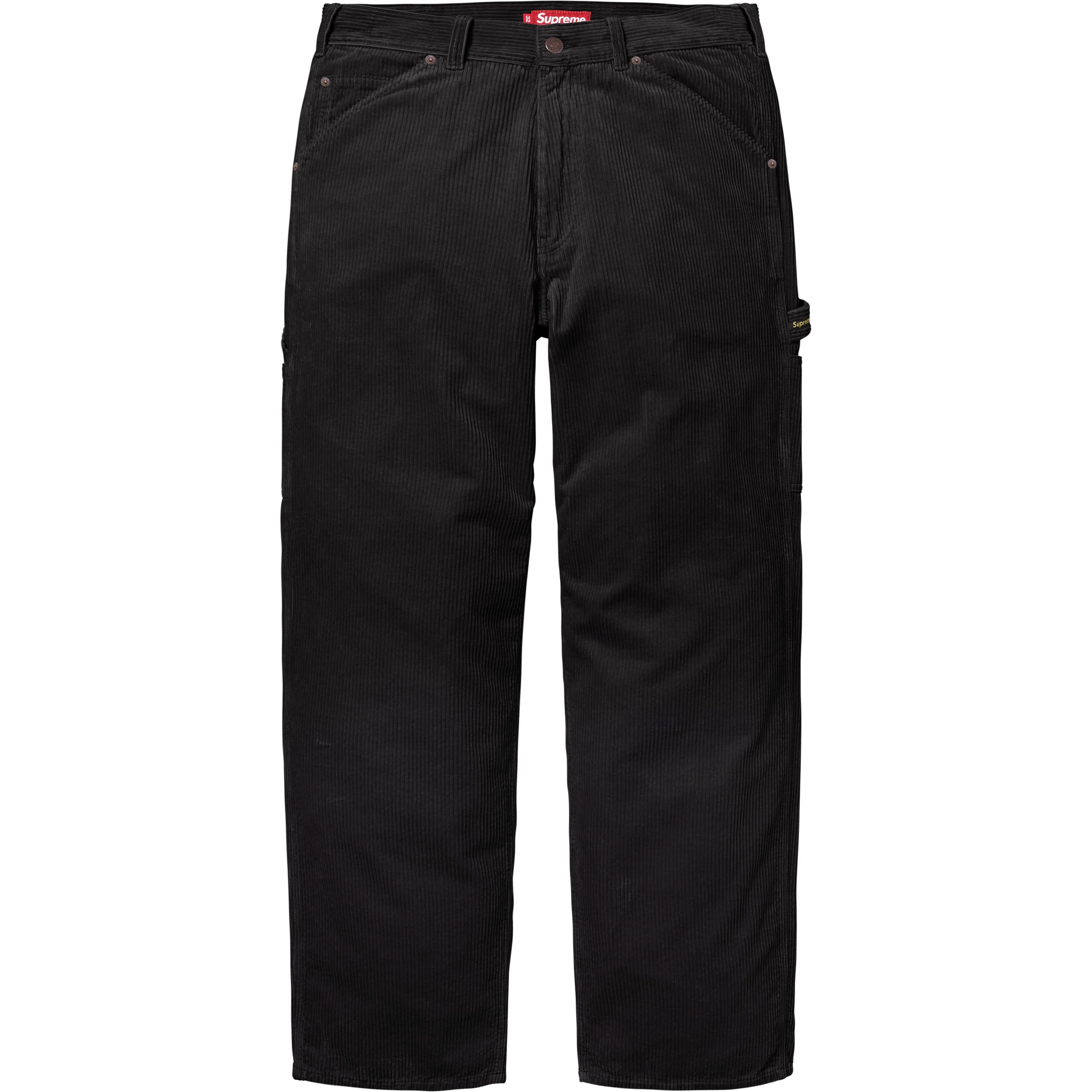 Supreme Wide Wale Corduroy Painter Pant (FW25) - Black - $198