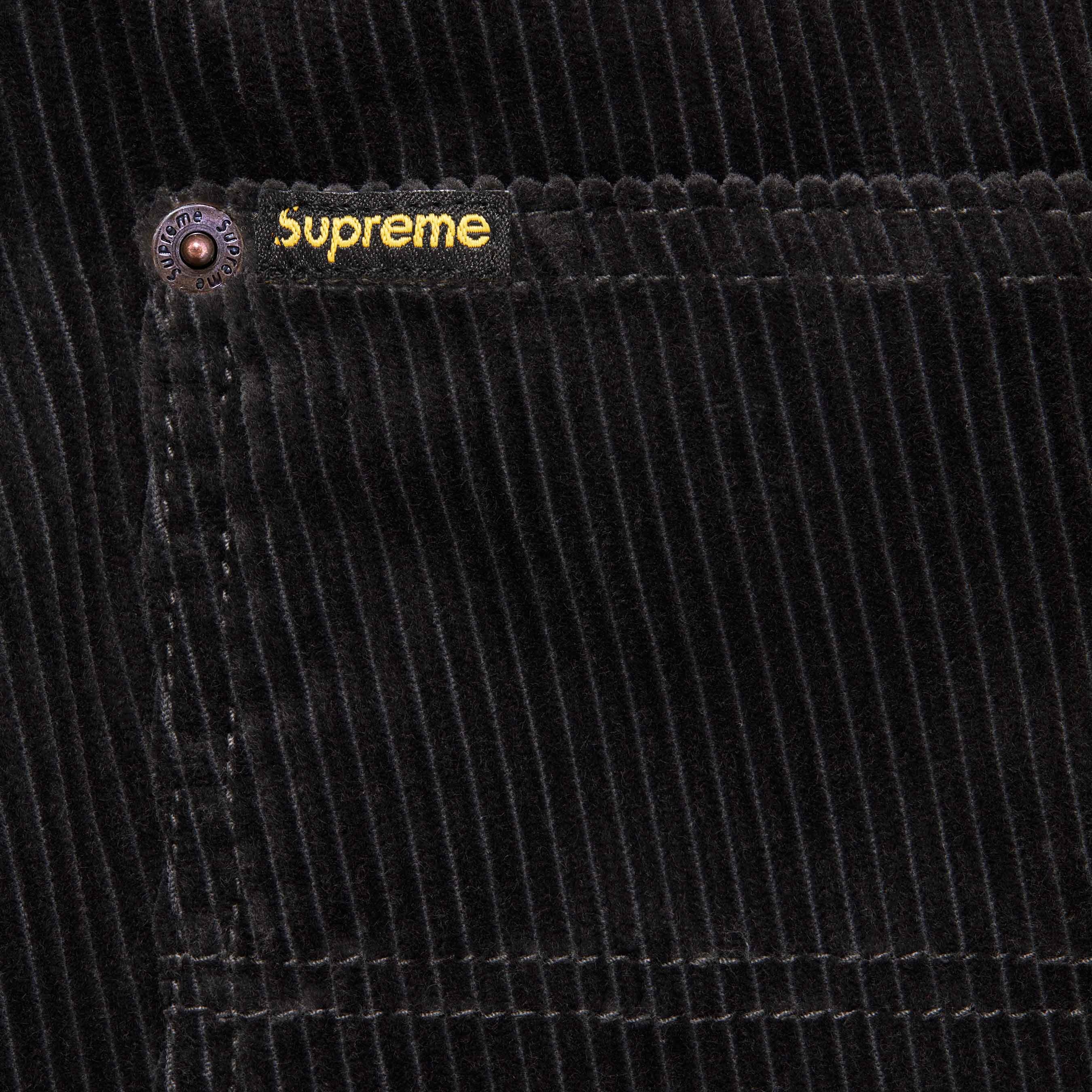 Supreme Wide Wale Corduroy Painter Pant (FW25) - Black - $198