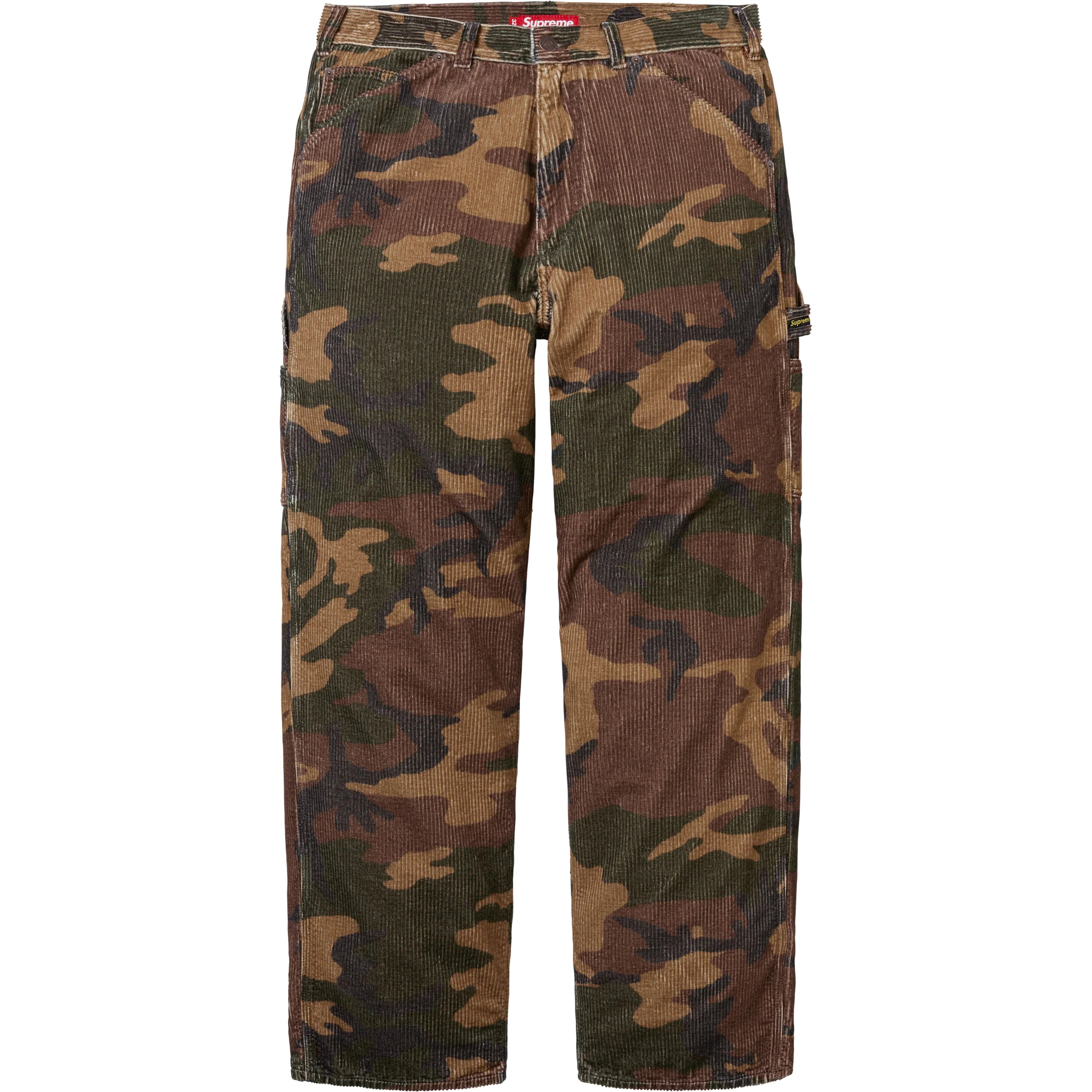 Supreme Wide Wale Corduroy Painter Pant (FW25) - Woodland Camo - $198