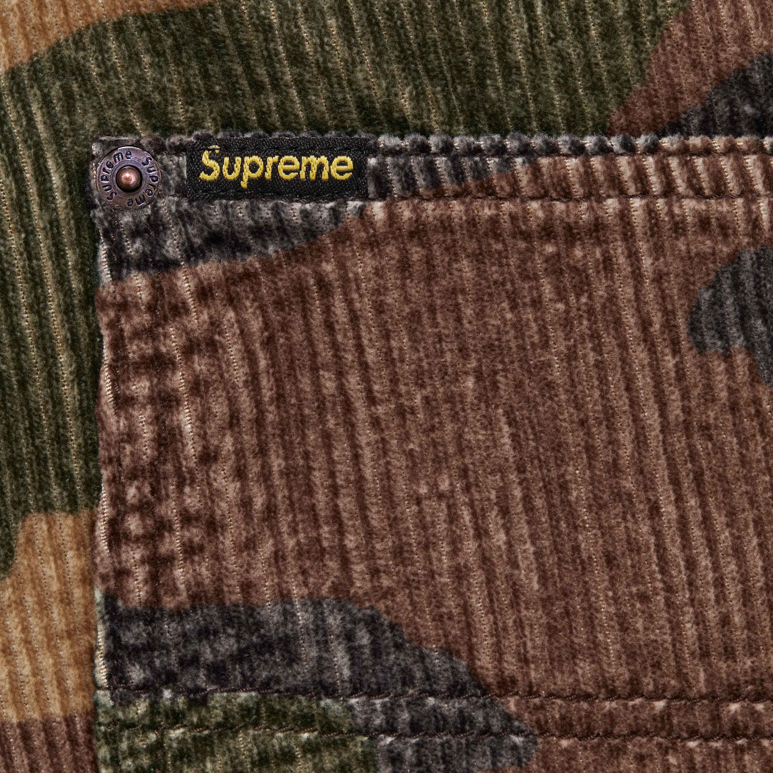Supreme Wide Wale Corduroy Painter Pant (FW25) - Woodland Camo - $198