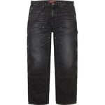 Supreme Worn Double Knee Denim Painter Jean (FW25) - Washed Black