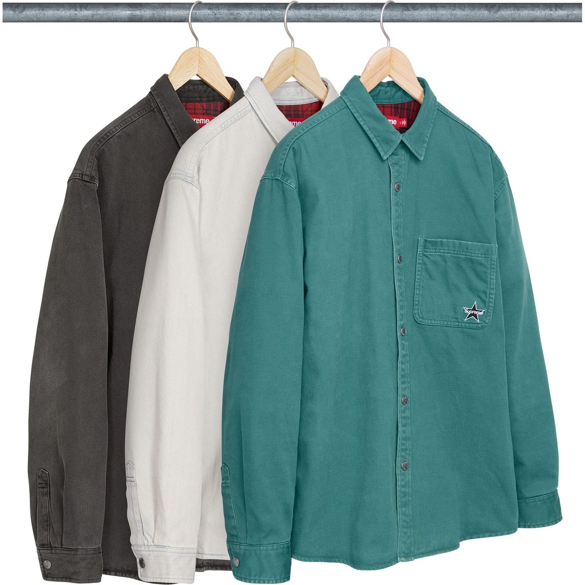 Quilted Lined Denim Snap Shirt - SupremeCommunity