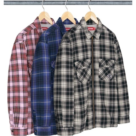 Thermal Lined Zip Up Flannel Shirt - Supreme Thermal Lined Zip Up Flannel Shirt - Supreme