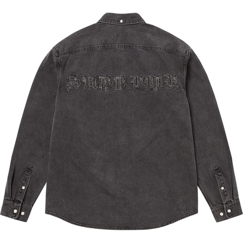 ✨新品✨Supreme Appliqué DenimShirt Supreme Appliqué Denim Shirt Blue Men's - FW21 - US