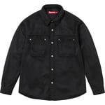 Supreme Faux Suede Snap Shirt (FW25) - Black