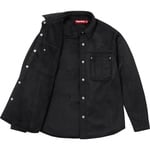 Supreme Faux Suede Snap Shirt (FW25) - Black