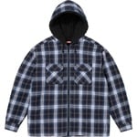 Supreme Lined Zip Up Hooded Flannel Shirt (FW25) - Black