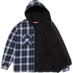Supreme Lined Zip Up Hooded Flannel Shirt (FW25) - Black