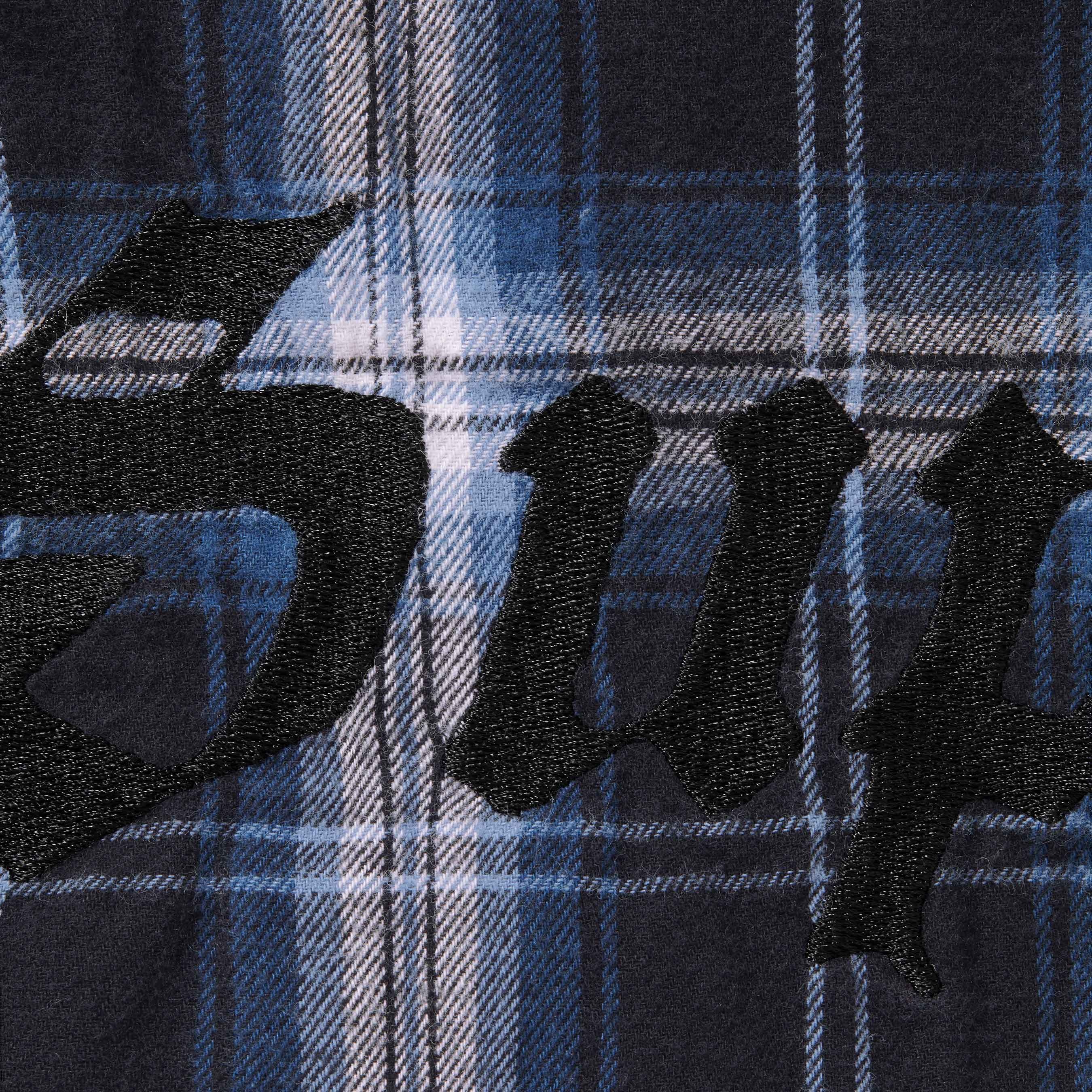 Supreme Lined Zip Up Hooded Flannel Shirt (FW25) - Black - $168