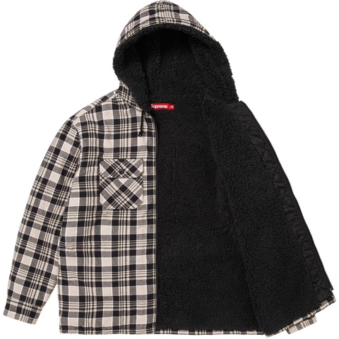 Lined Zip Up Hooded Flannel Shirt - SupremeCommunity