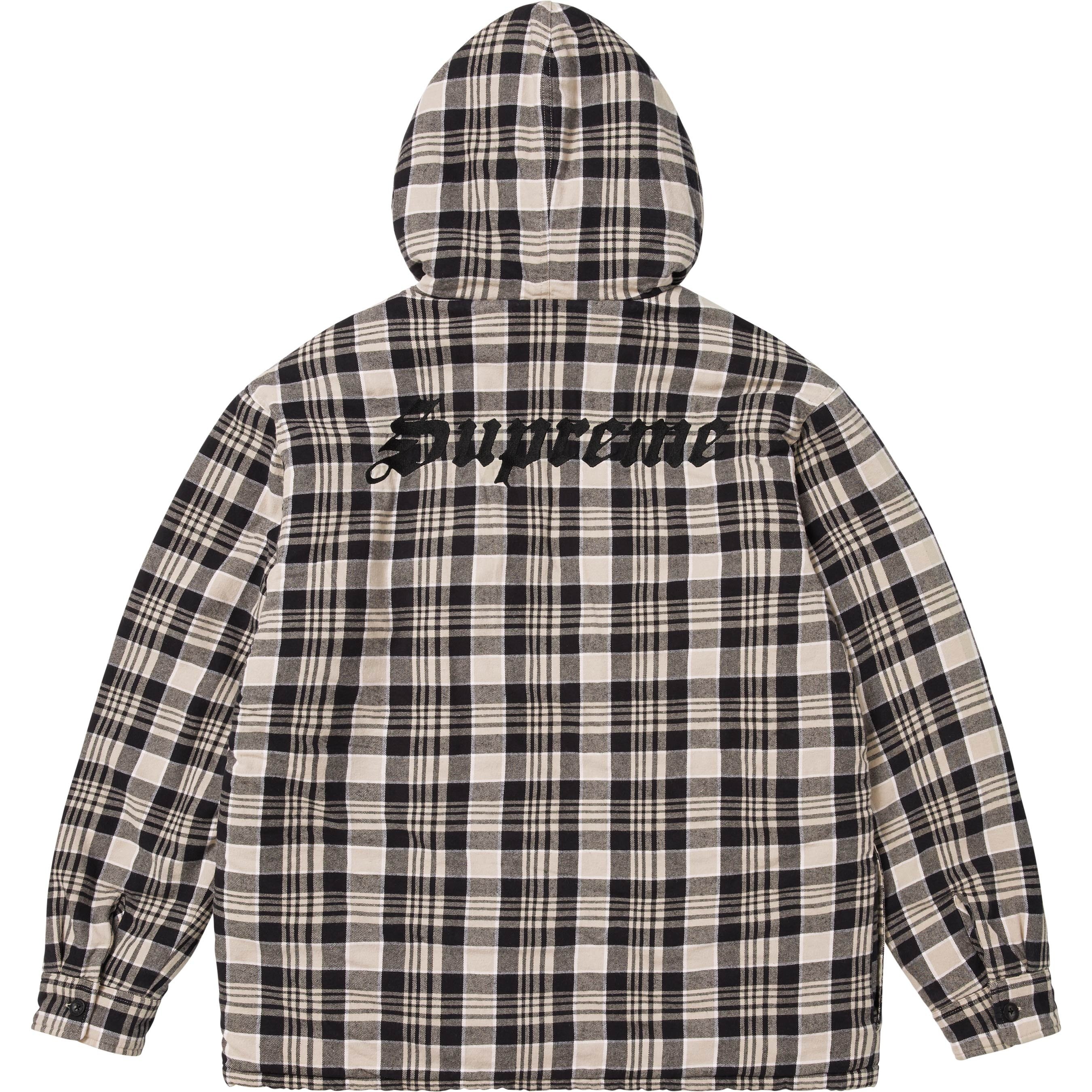 Supreme Lined Zip Up Hooded Flannel Shirt (FW25) - Light Tan - $168