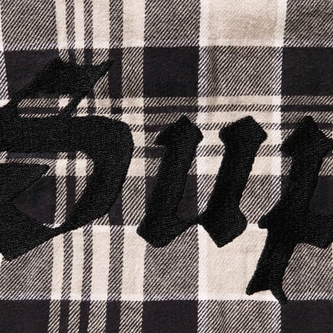 Supreme Lined Zip Up Hooded Flannel Shirt - Light Tan