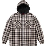 Supreme Lined Zip Up Hooded Flannel Shirt (FW25) - Light Tan