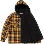 Supreme Lined Zip Up Hooded Flannel Shirt (FW25) - Yellow