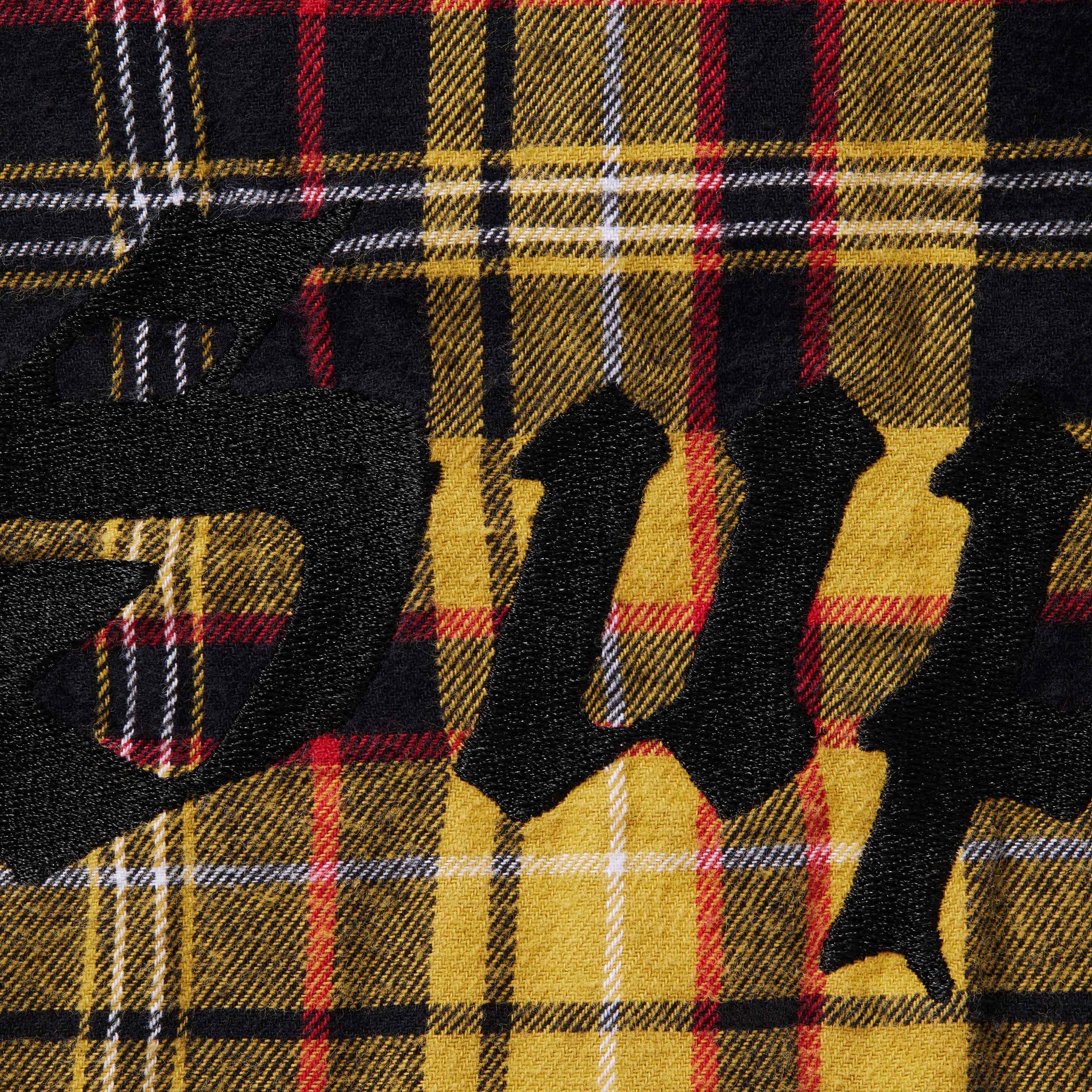 Supreme Lined Zip Up Hooded Flannel Shirt (FW25) - Yellow - $168