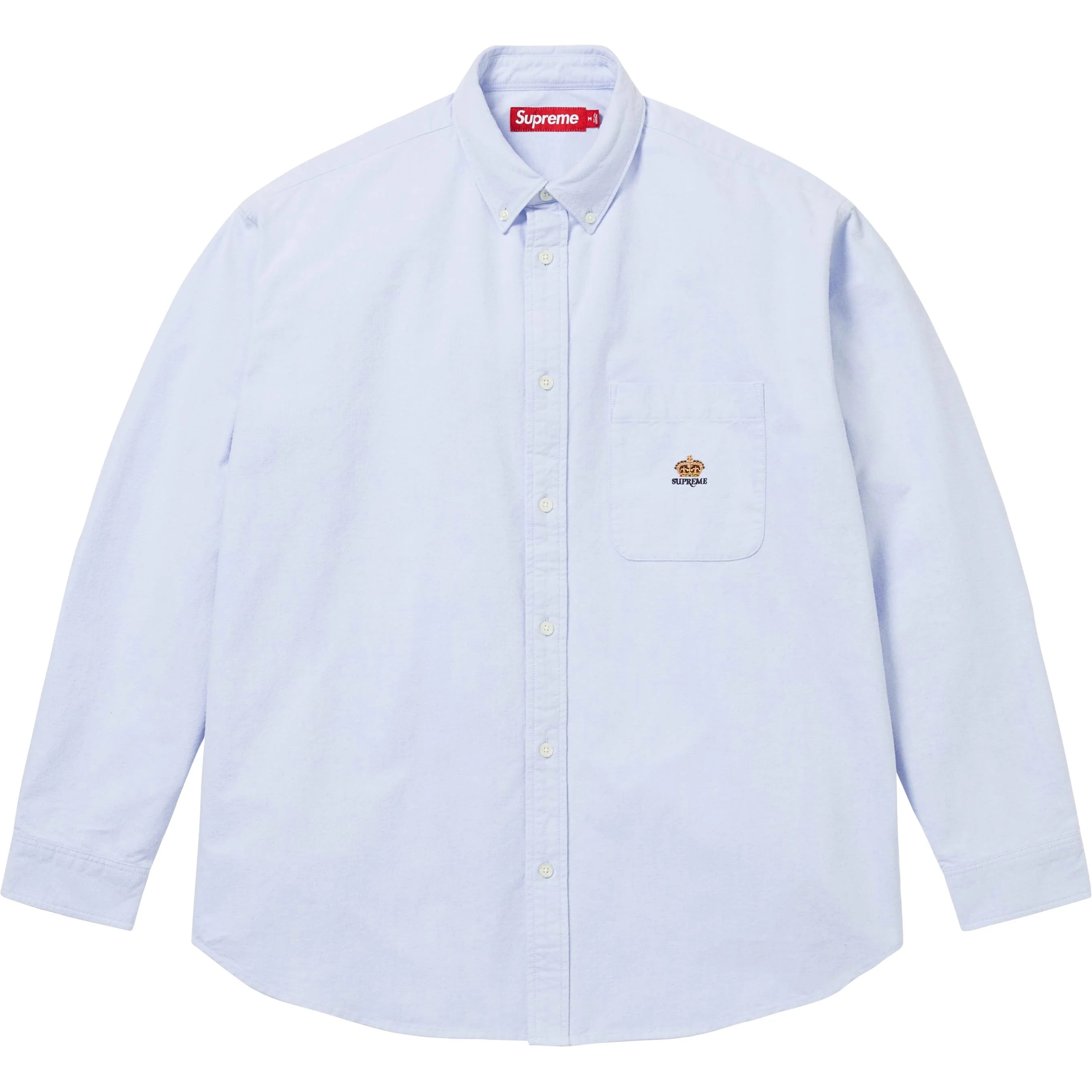 Supreme Loose Fit Flannel Oxford Shirt (FW25) - Light Blue - $148