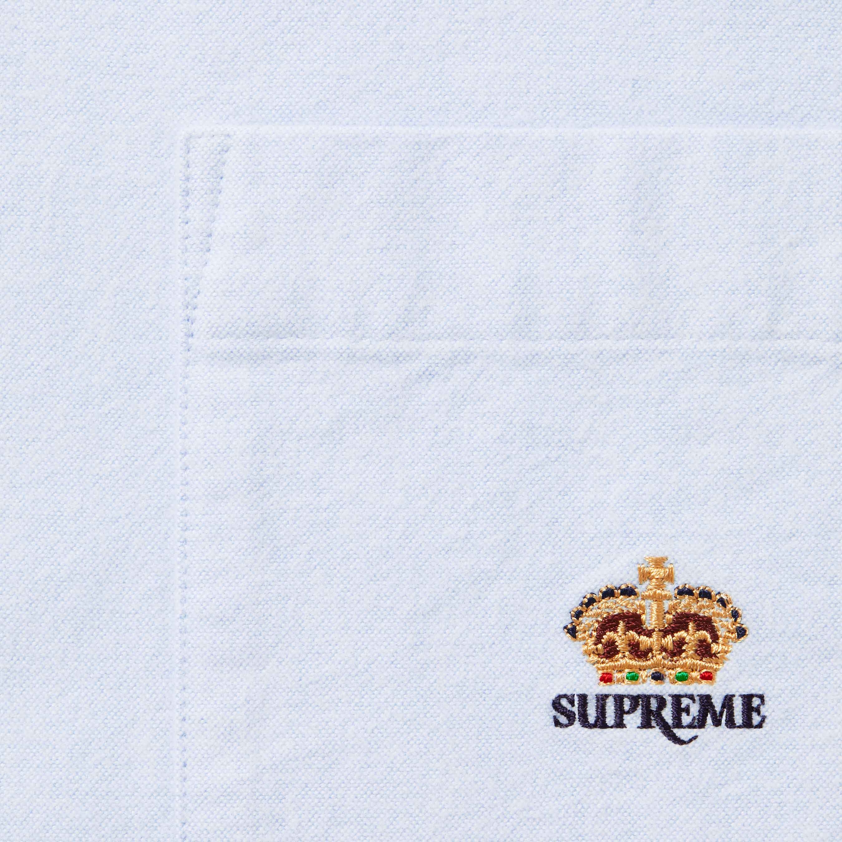 Supreme Loose Fit Flannel Oxford Shirt (FW25) - Light Blue - $148