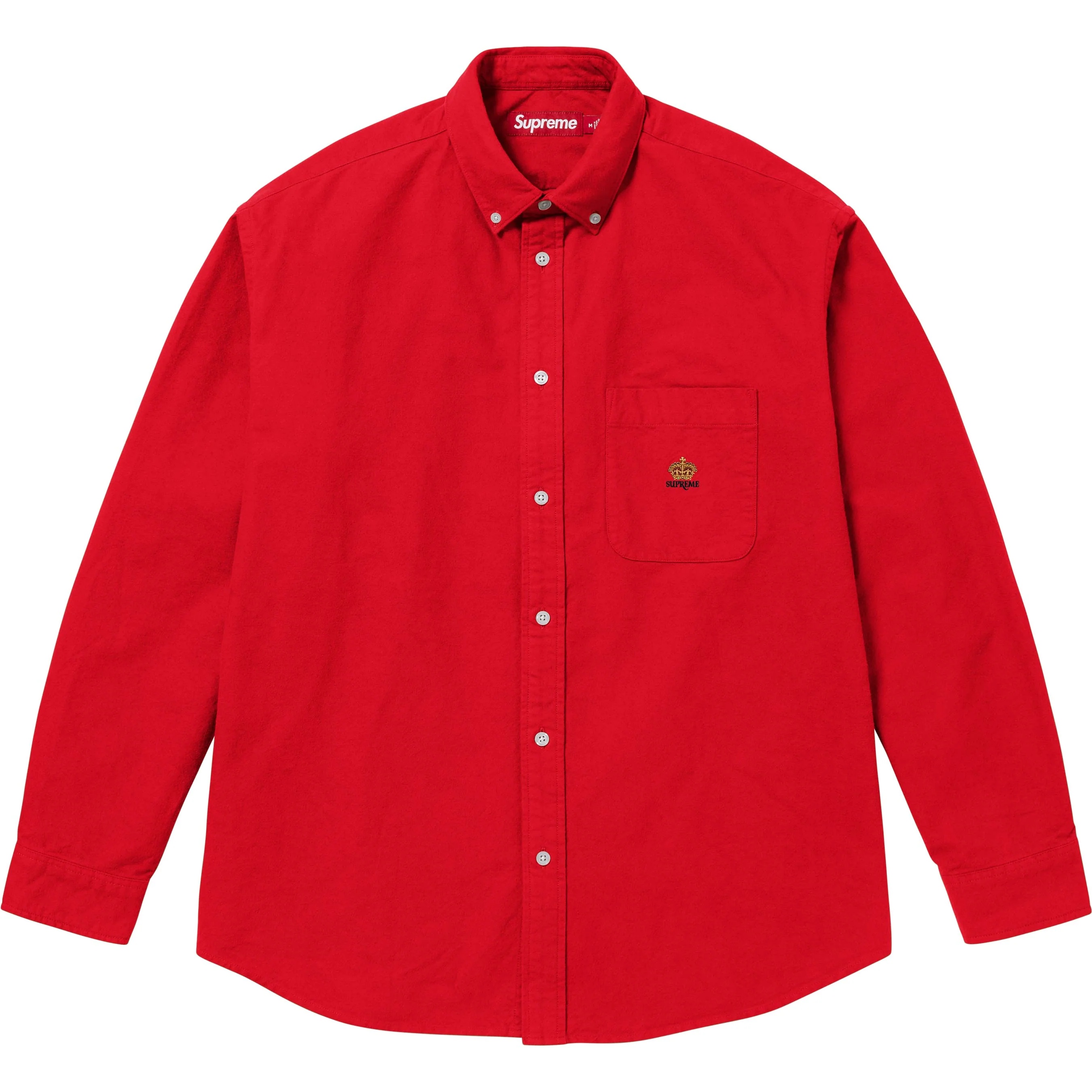 Supreme Loose Fit Flannel Oxford Shirt (FW25) - $148