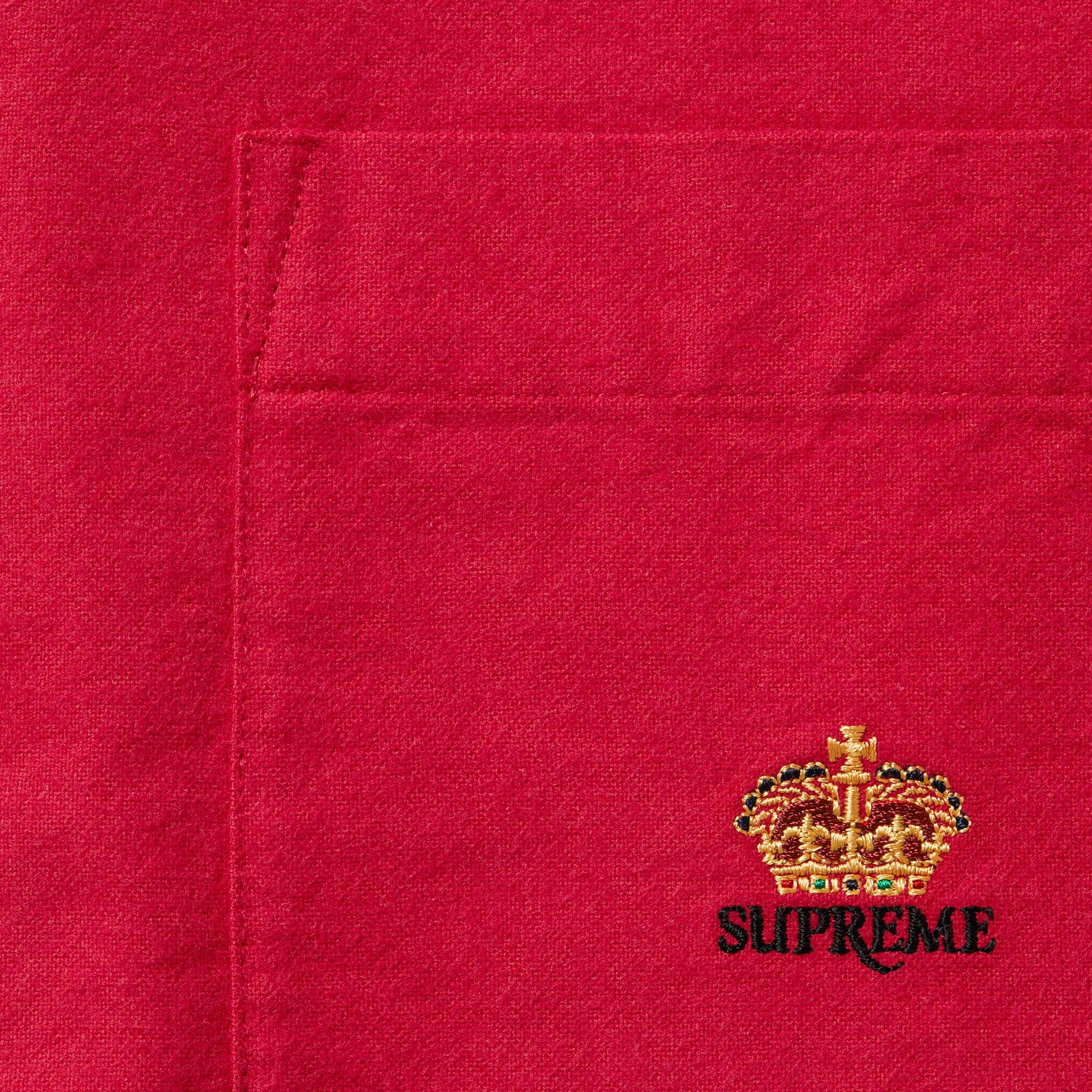 Supreme Loose Fit Flannel Oxford Shirt (FW25) - Red - $148