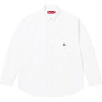 Supreme Loose Fit Flannel Oxford Shirt (FW25) - White