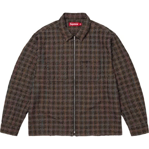 ジャケット・アウター SUPREME Quilted plaid zip up shirt Supreme Quilted Flannel Zip Up Shirt Black Men's - FW24 - US
