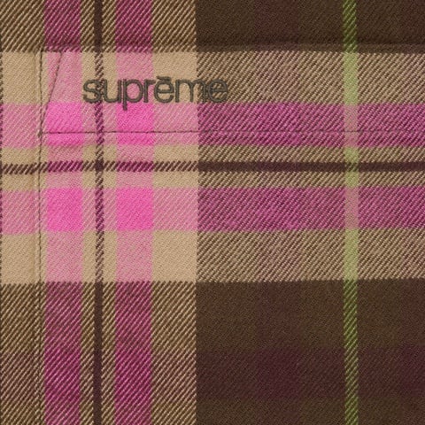 Supreme Plaid Flannel Shirt - Brown