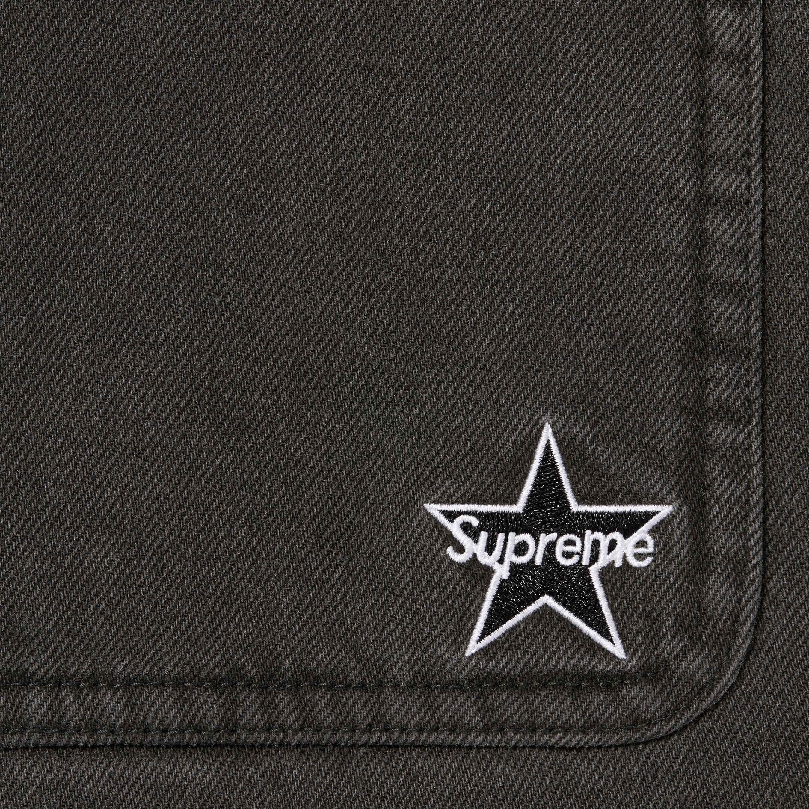 Supreme Quilted Lined Denim Snap Shirt (FW25) - Black - $168