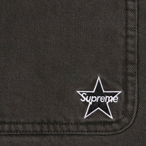 Supreme Quilted Lined Denim Snap Shirt - Black