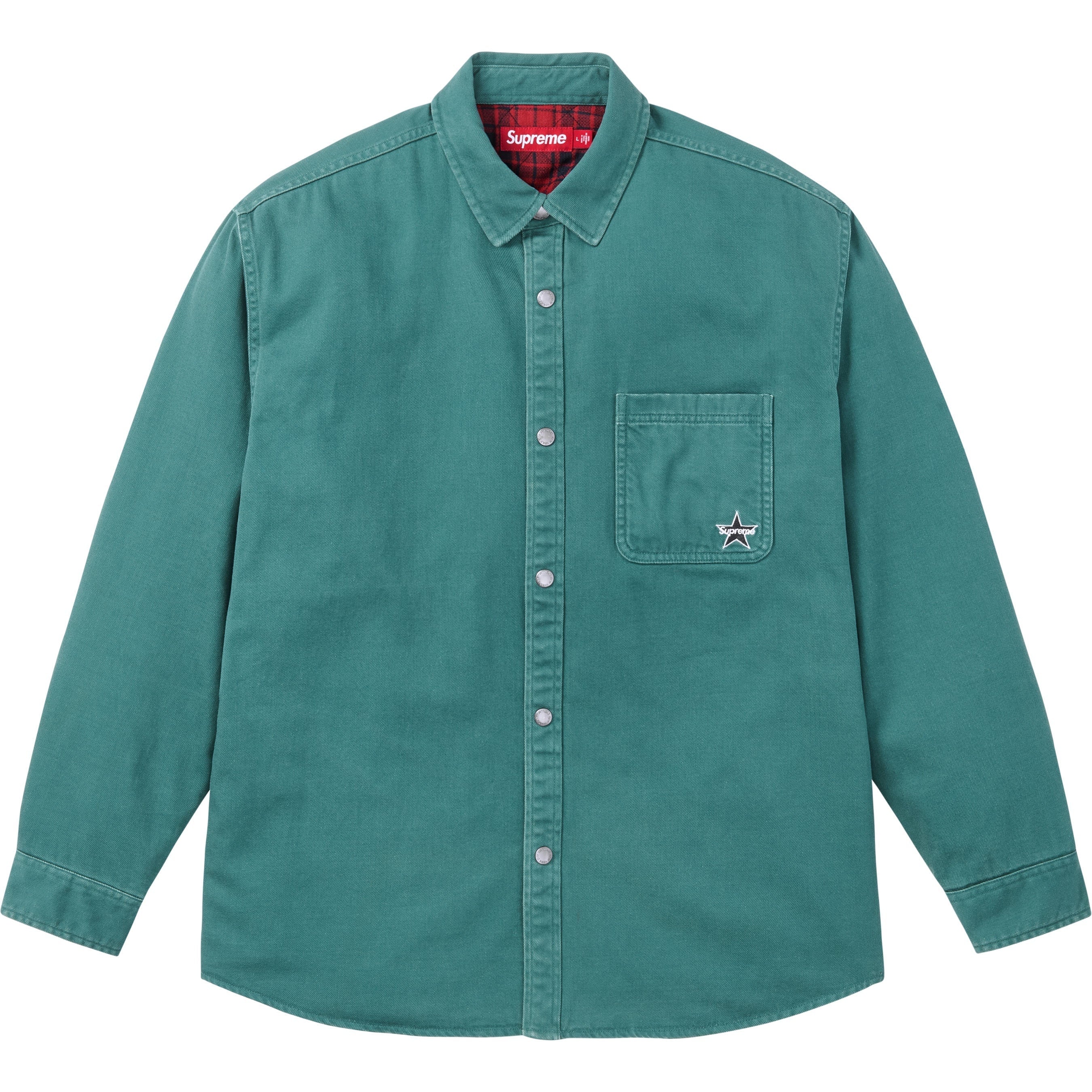 Supreme Quilted Lined Denim Snap Shirt (FW25) - $168