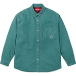 Supreme Quilted Lined Denim Snap Shirt (FW25) - Dusty Teal