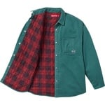 Supreme Quilted Lined Denim Snap Shirt (FW25) - Dusty Teal
