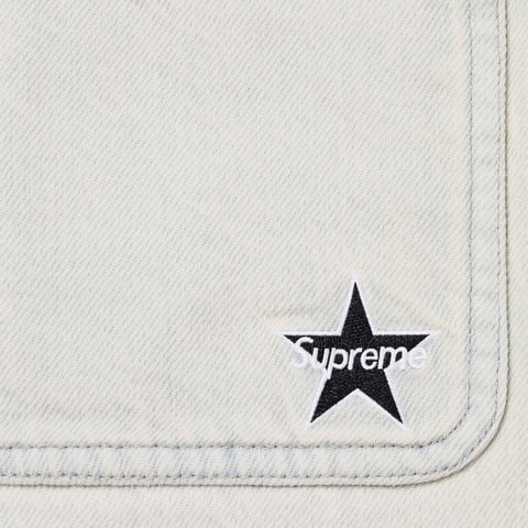 Supreme Quilted Lined Denim Snap Shirt - Light Washed Indigo