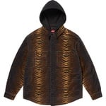 Supreme Quilted Lined Hooded Velvet Shirt (FW25) - Tiger