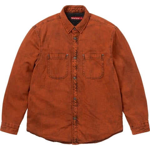 Shearling Lined Denim Work Shirt - Supreme Shearling Lined Denim Work Shirt - Supreme