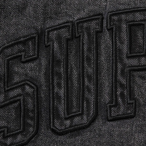 Supreme Shearling Lined Denim Work Shirt - Black