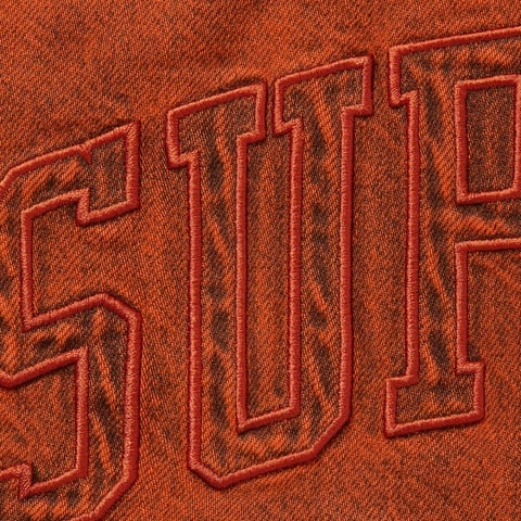 Supreme Shearling Lined Denim Work Shirt - Overdyed Orange