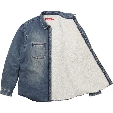 Shearling Lined Denim Work Shirt - Supreme