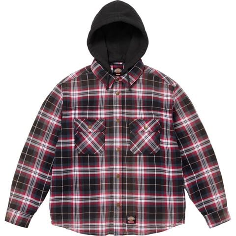 Supreme®/Dickies® Lined Zip Up Hooded Flannel Shirt - Supreme