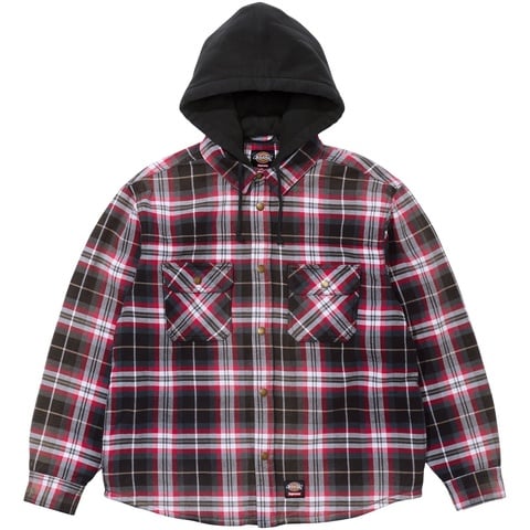 Supreme®/Dickies® Lined Zip Up Hooded Flannel Shirt - Supreme