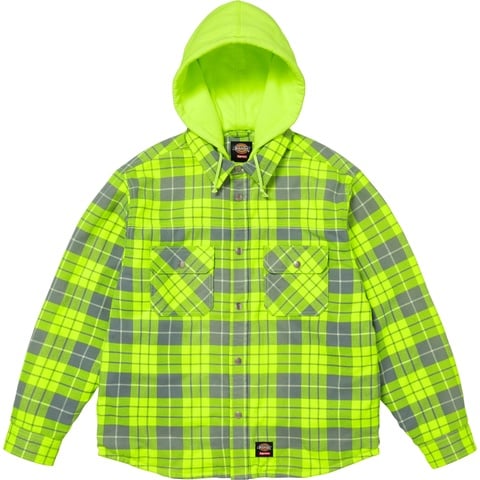 Supreme®/Dickies® Lined Zip Up Hooded Flannel Shirt - Supreme