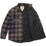Supreme Supreme True Religion Quilted Lined Plaid Flannel Shirt (FW25) - Black