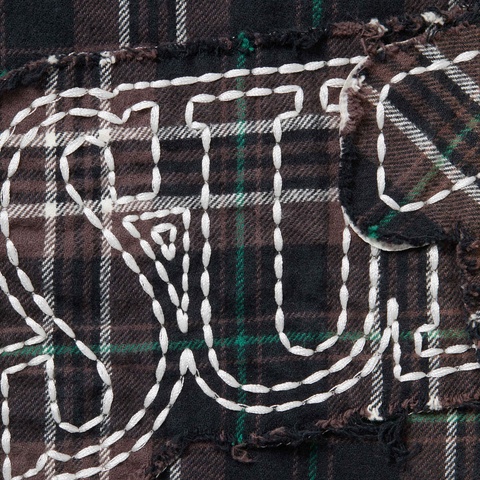 Supreme Supreme®/True Religion® Quilted Lined Plaid Flannel Shirt - Black
