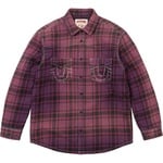 Supreme Supreme True Religion Quilted Lined Plaid Flannel Shirt (FW25) - Purple