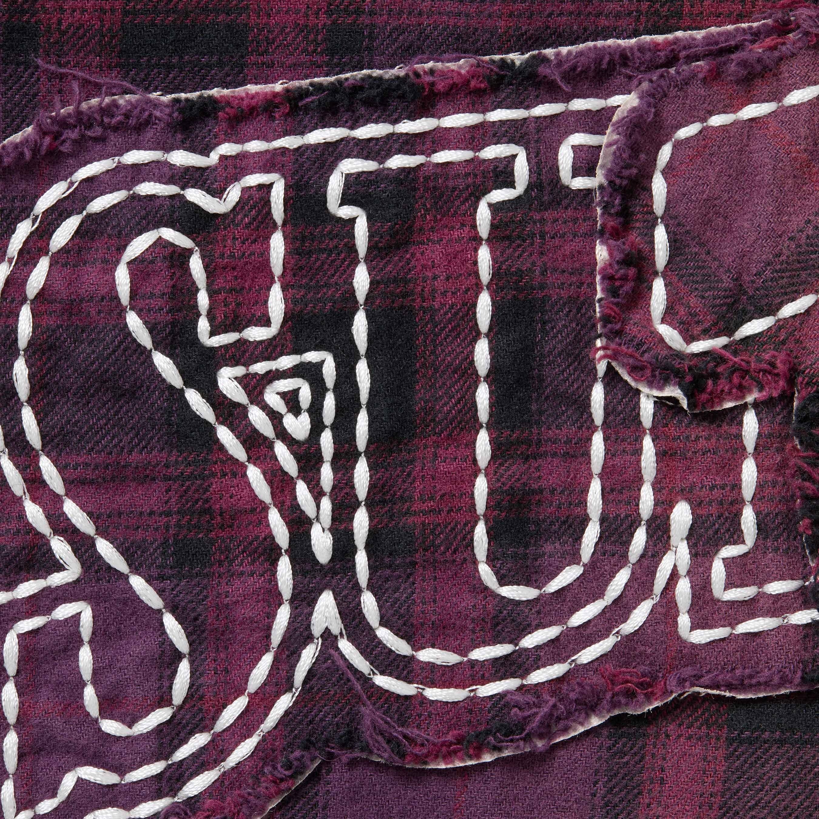 Supreme Supreme True Religion Quilted Lined Plaid Flannel Shirt (FW25) - Purple - $178